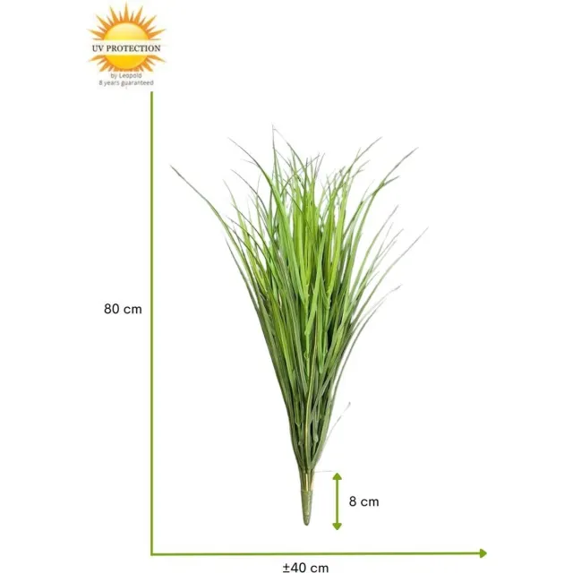 LeopoldFlora Buiten Kunst Rietgras Deluxe 80cm UV groen