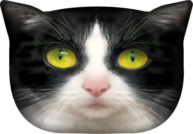 Bertoni Design met kat motief sierkussen met verborgen ritssluiting en vulling Kussen Panda multi