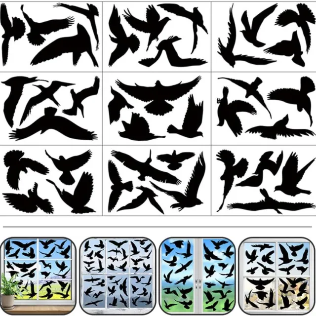 Cyslmuk 9 vellen kolibrie raamstickers, anti-botsings, raamstickers, vogelaanvaring op raamglas afschrikstickers, zelfklevende, veiligheid vogel, raamdecoratie Stijl C