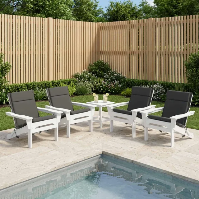 vidaXL Kussen voor lage rugstoelen GEMERT 4 st 100% Polyester anthraciet