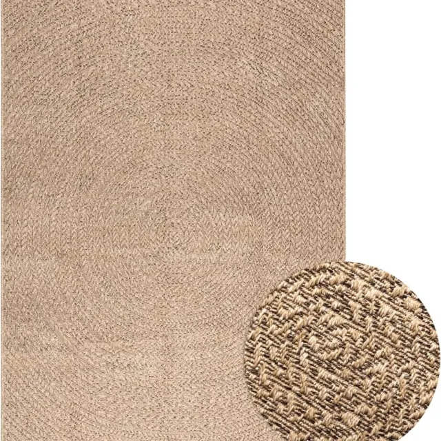 vidaXL Vloerkleed - ZIZUR - binnen - en - buiten - cm - jute - look bruin