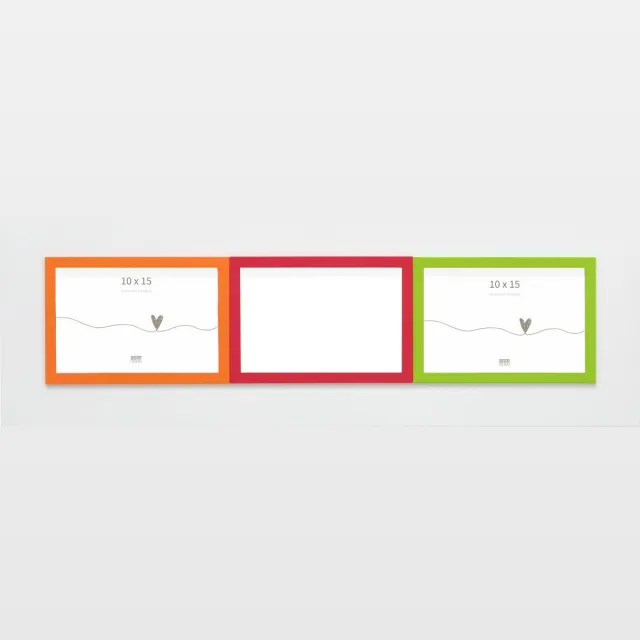Deknudt Frames multifotolijst S67JK1 P3 - wit - rand - 3x foto 10x15