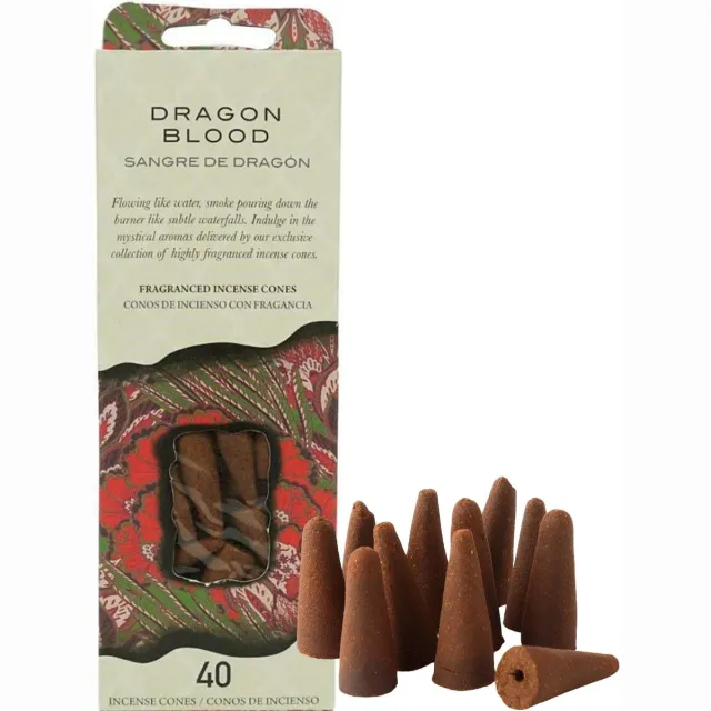 Flora Classique Wierookkegels Incense cones 40 stuks - Dragon Blood Bruin