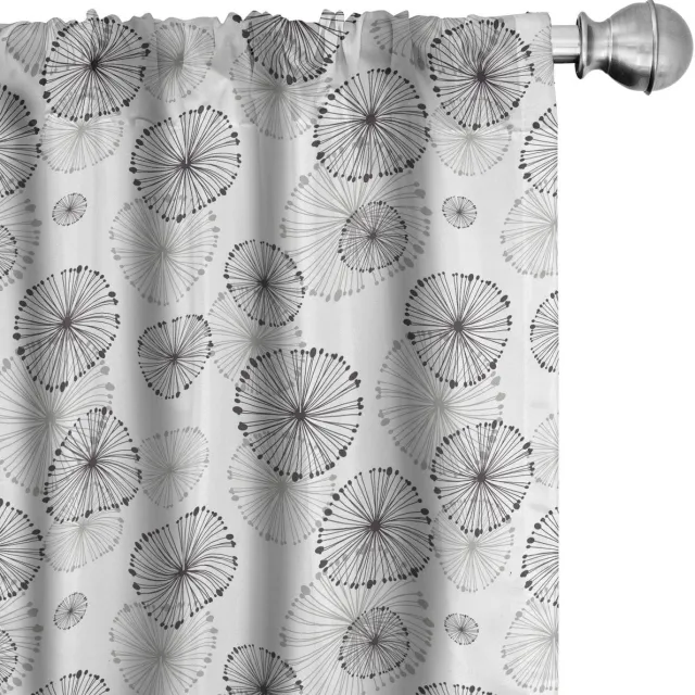 ABAKUHAUS Abstracte Gordijnen – 2x75x225 cm – Microvezel – Gedroogde rozen Gedroogde roos