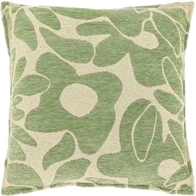 Unique Living Sierkussen Lies - Textiel - Groen - 45x45 cm (BxH) - Chenille - Tea Green