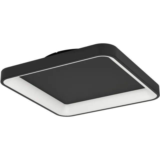 Eglo Loretello Plafondlamp - Wandlamp - LED - 35 cm - Zwart - Instelbaar wit licht - Dimbaar