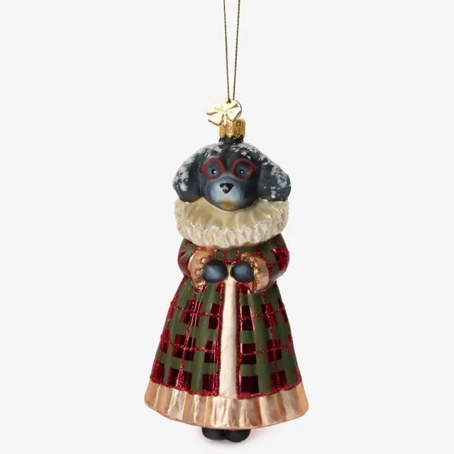 Sissy-Boy Kerst ornament hond met jas Multi