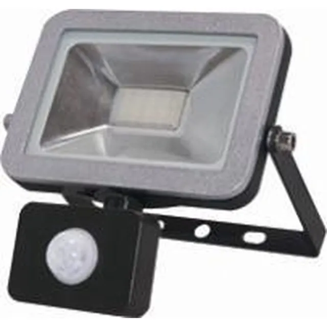 ABC-Led 10W PIR LED Schijnwerper Warm Wit 3200K Slim IP65 grijs