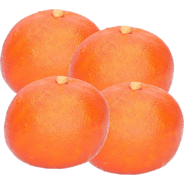 Esschert Design kunstfruit decofruit - 4x - mandarijn/mandarijnen - ongeveer 6 cm - oranje