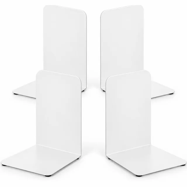 Hauskraft Boekensteun Metaal - Set van 4 - 19,5 cm Hoog - Wit
