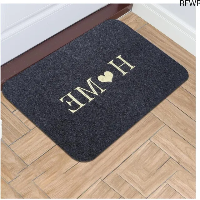 RFWR 2 Stuks Vuilvangmat - Antislip Schoonloopmat voor Binnen en Buiten - 40 x 60 cm grijs zwart