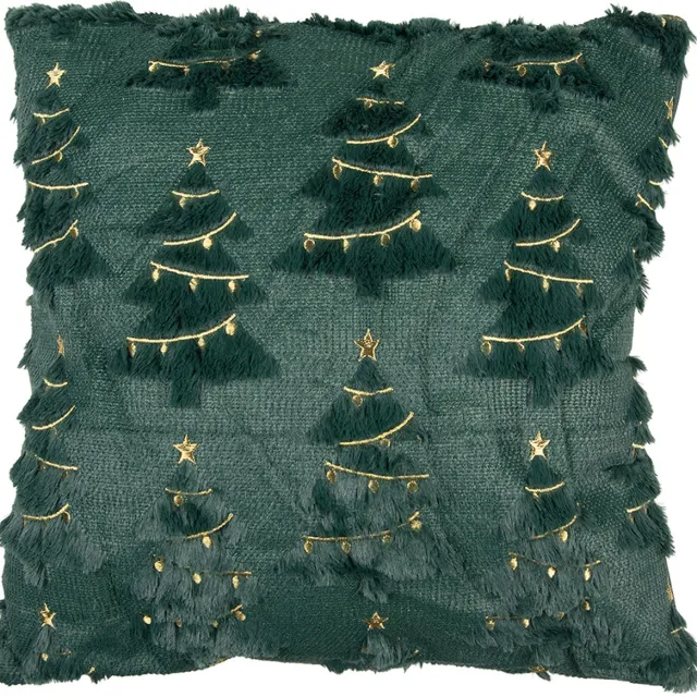 Clayre & Eef Sierkussen 45x45 cm Groen Synthetisch