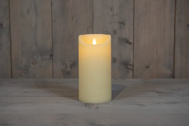 Annas Collection Ivoor Kaars Wax Rustiek Bewegende Vlam 10X20Cm 2Xc /Timer Anna's Co... onbekend