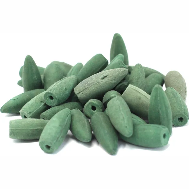 Ancient Wisdom Backflow Wierook kegels - Frankincense & Mirre - Doos 500gr - Ongeveer 225 stuks Mint Groen