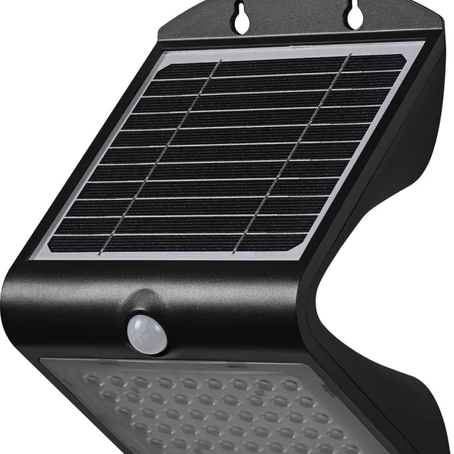 Osram ENDURA BUTTERFLY zonne-schijnwerper, zwart, 4 W, 500 lm, bewegings- en lichtsensor, buitenlamp, accu oplaadbaar, lange levensduur, eenvoudige montage, IP65, 4000K