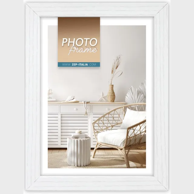 Zep Houten Fotolijst Vivan 3 wit voor foto formaat 20x30 - V33233