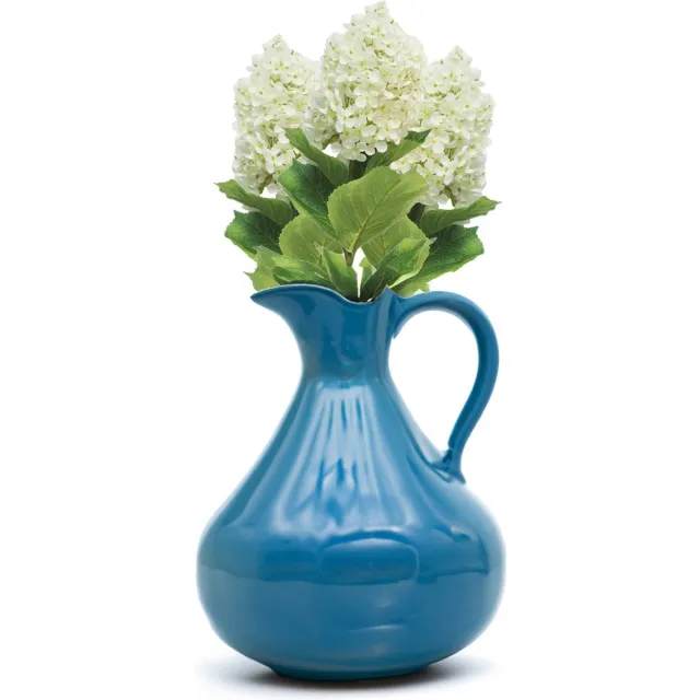 Bellatio Design Kunstbloem Pluim hortensia/Hydrangea XL - 3x - 85 cm - losse steel - kunst zijdebloem - wit