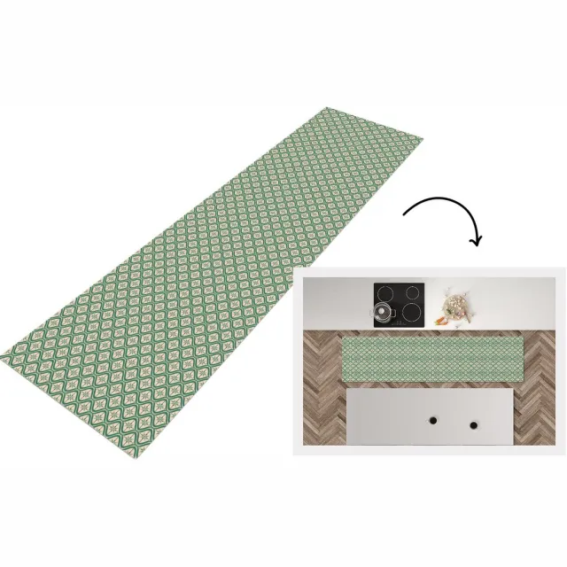 KitchenYeah Keukenloper - Loper keuken - Sneeuwvlok - Winter - Vintage - Patroon - Kerst - Keukenloper vinyl multicolor, foto 7