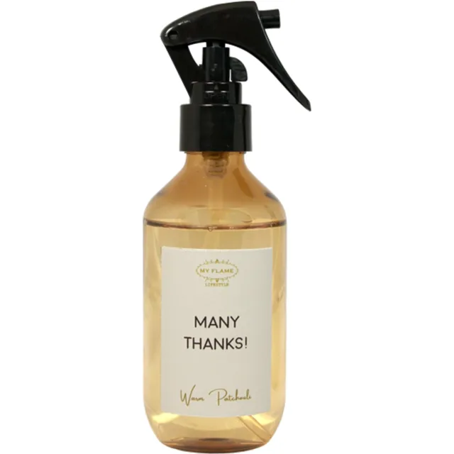 My Flame Lifestyle MY FLAME - Roomspray - MANY THANKS! - Geur: Warm Patchouli - 180 ml doorschijnend