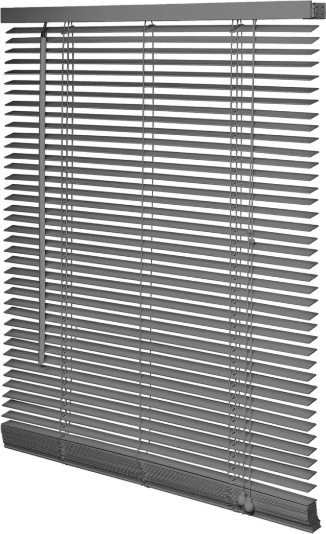 Intensions Jaloezie - Hout - Lamelbreedte 25mm - Uni Donkergrijs - 120x175cm - Intensions - FSC