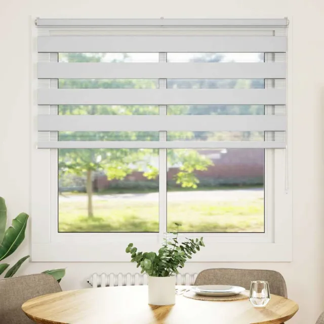 vidaXL Zebra Blind 150x100 cm stofbreedte 145,9 cm polyester wit