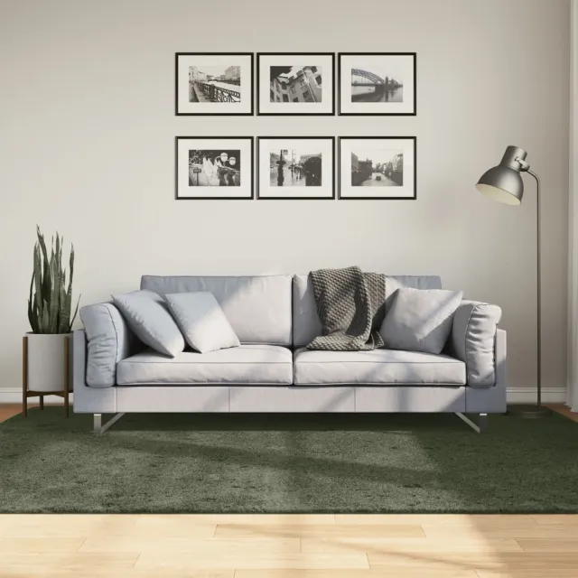 vidaXL Vloerkleed HUARTE laagpolig zacht wasbaar 160x230 cm bosgroen groen, foto 2