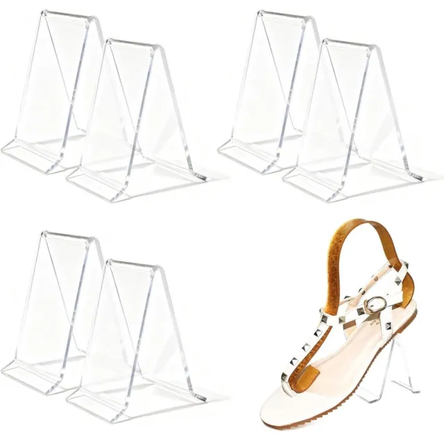 longziming Transparante Acryl Schoenhouder - Doorzichtige Schoenstandaard - Schoen Display - Optimale Zichtbaarheid - Compacte Vormgeving - Hoogwaardig Acryl - Modern Design - Ruimtebesparend - 6 Stuks
