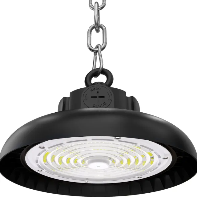 Tsong UFO LED Highbay 60W-80W-100W 18000lm - Daglichtwit 6000K - Instelbaar Vermogen - IP65 - 230V Zwart - daglichtwit 6000K