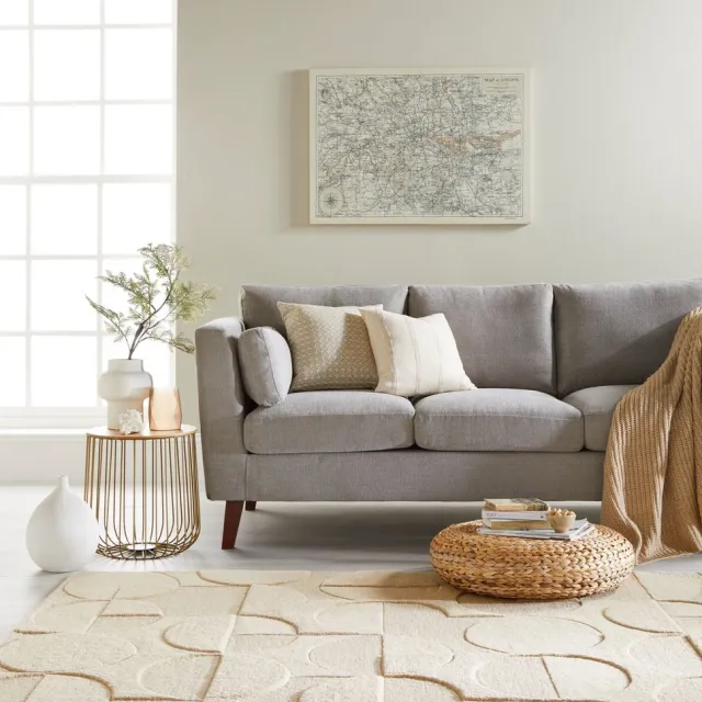 flycarpets Gigi Modern Wol - Geo Vloerkleed - Naturel / Beige - 200x290 cm
