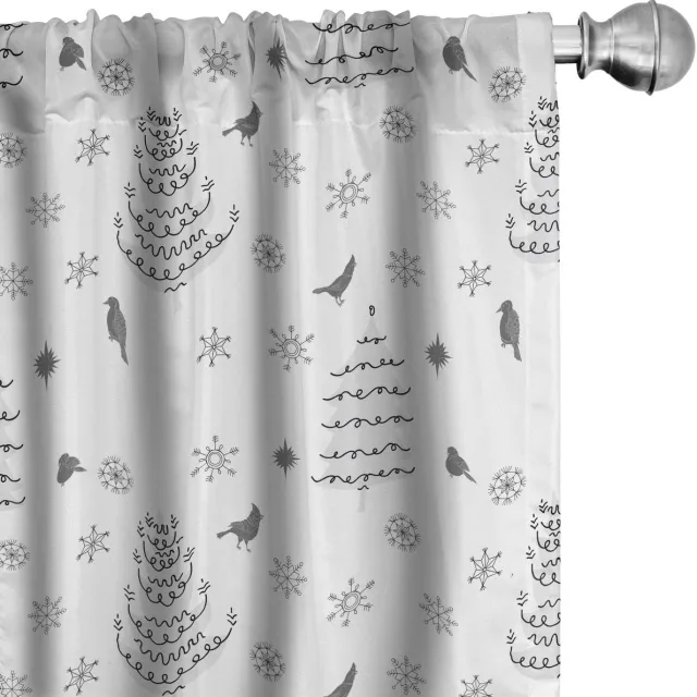 ABAKUHAUS Gordijnen – 2x75x245 cm – Microvezel – Verduisterend – Donkergrijs/Lichtgrijs