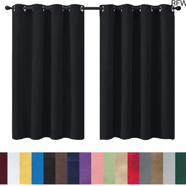 RFWR Verduisterende Gordijnen 270 x 60 cm met Ringen - Zacht, Duurzaam en Energiezuinig Donkere kleur