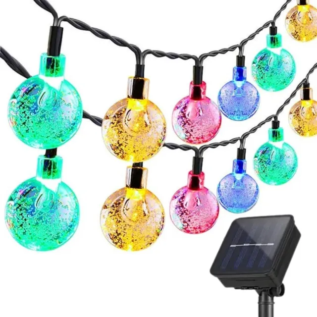 J-Pro JPro Cristal 30 Color LED Lichtsnoer Buiten Multicolor Solar Tuinverlichting 5 meter - Buiten Lichtslinger op Zonne-Energie Waterdicht - 30 LED Lampen Tuin Verlichting - 4,5+2m - ø2,5cm