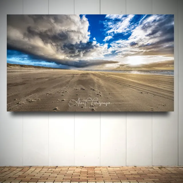 Alex F Fotografie Foto op Canvas - Strand AlexF028 – Formaat 120 x 70cm - Wanddecoratie - Muurdecoratie woonkamer - Slaapkamer decoratie - Kamer accessoires - Schilderijen op canvas multi