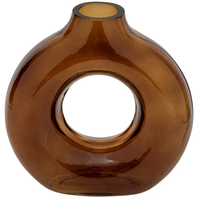 Atmosphera Créateur d'intérieur® Ronde vaas van gerookt glas CIRCLE Ambre