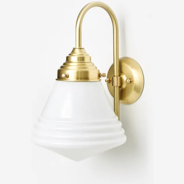 Coloured by Art Wandlamp Luxe School Small Meander Messing - Art Deco Trade