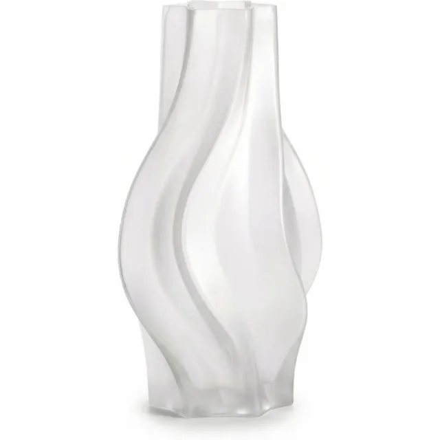 Homexclusive Vaas Swirl - Glazen Vaas - Bloemenvaas Wit