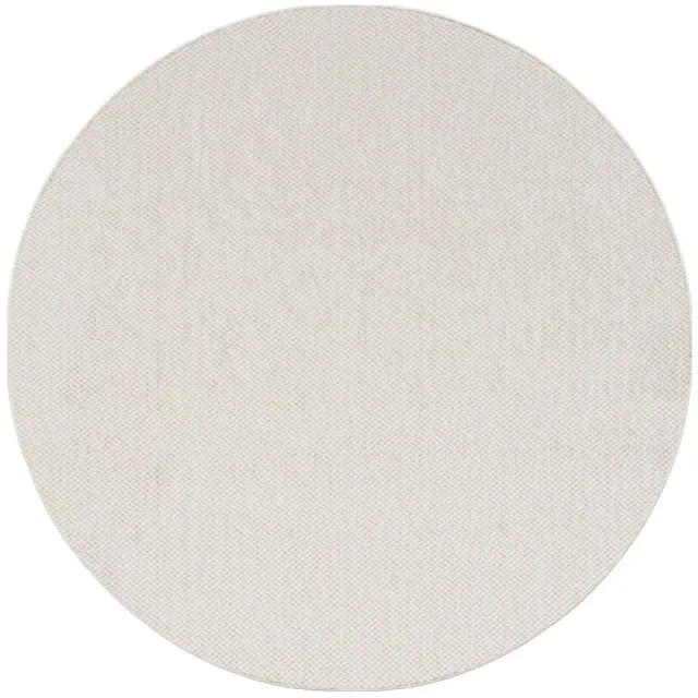Dutch XXL Rond Effen Vloerkleed | Tapijt | Helix | Ribbels | Crème | 80x80 cm