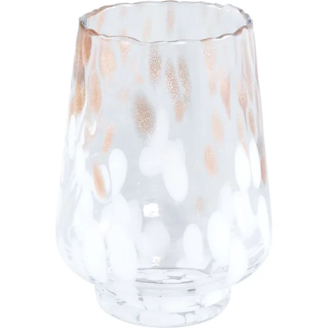 PTMD Windlicht Angelina - Wit - 12x12x16cm