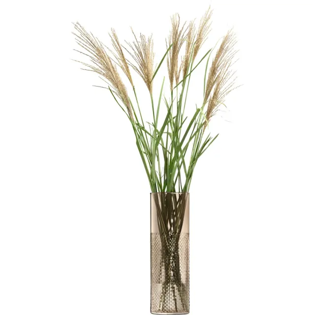 L.S.A. Wicker Vaas 40 cm - Glas - Bruin