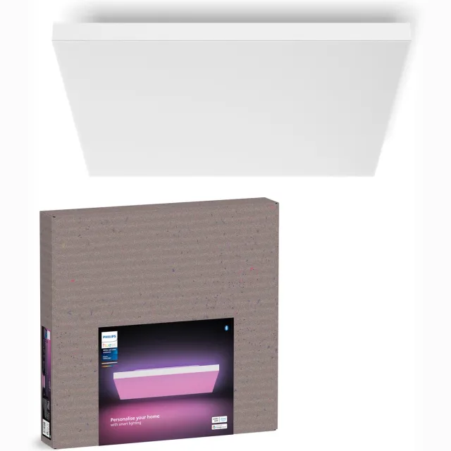 Philips Hue Datura - vierkante LED plafondlamp - wit - aanpasbaar wit en gekleurd licht - Ø 600mm - slimme verlichting