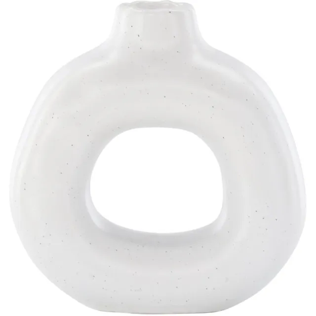 Nest of Nora Kandelaar kaarsenhouder steengoed Scandinavisch - 13 cm - Wit