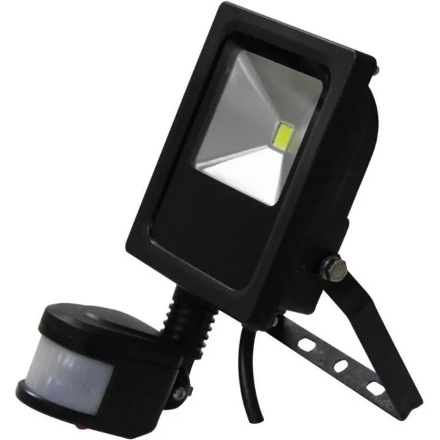 ABC-Led 10W PIR LED Schijnwerper wit 4000K Slim zwart