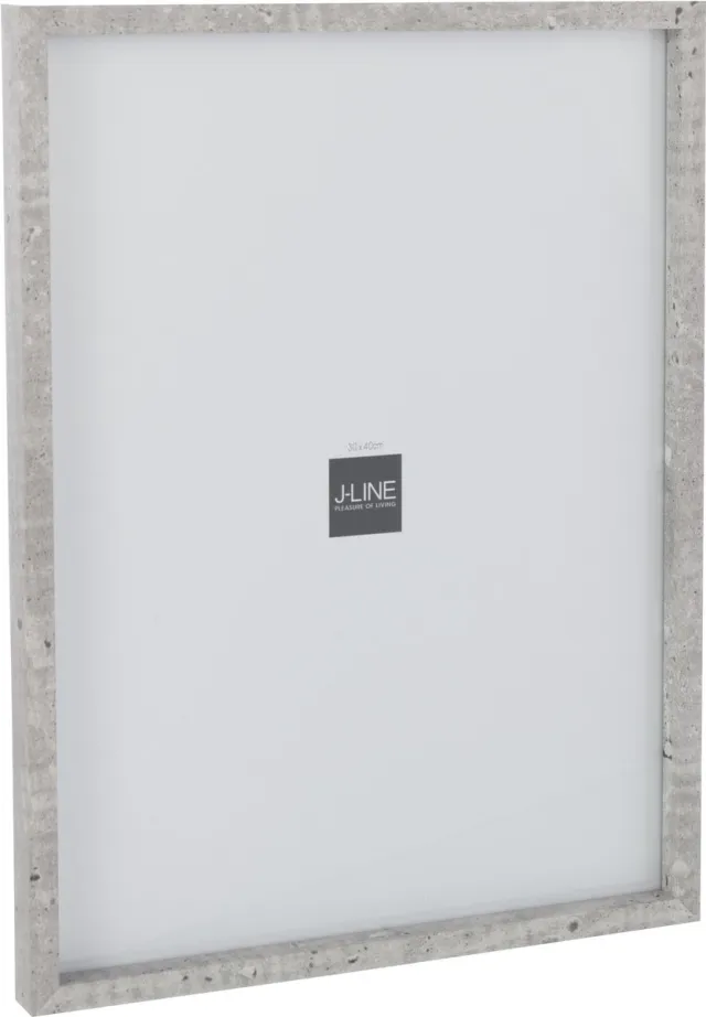 J-Line fotolijst Rechthoek - hout - lichtgrijs - 30 x 40 cm Beige