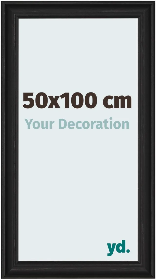 yd. Your Decoration - Fotolijst 50x100 cm - MDF - Zwart Houtnerf - Lazio