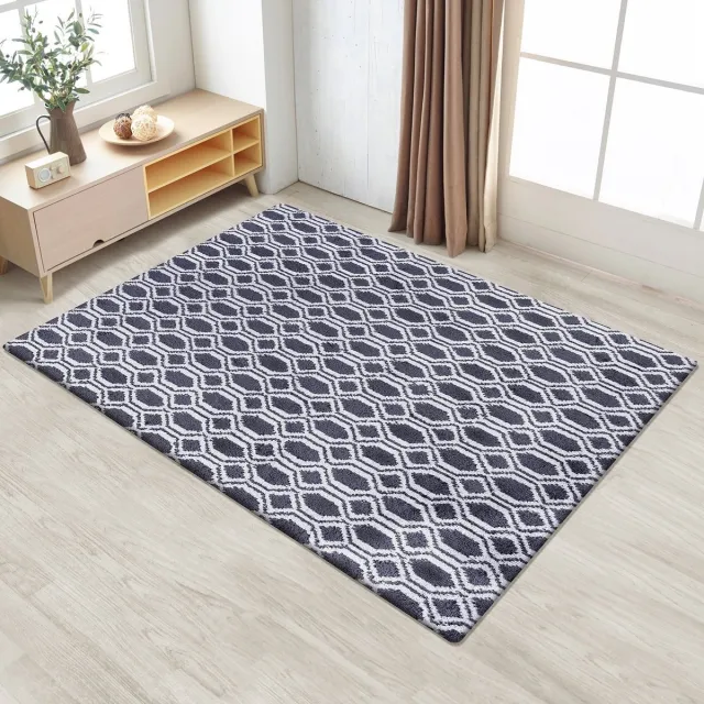 Floordirekt Vloerkleed Casablanca - Modern Woonkamer Tapijt - Soft - Zwart & Wit - 160 x 230 cm Zwart/Wit