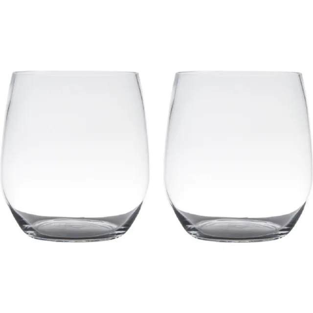 Hakbijl Glass 2x hakbijl glass vaas tony - transparant - 19 x 15 cm - glas - home-basics - bloemen vazen
