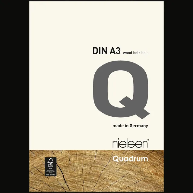 Nielsen Quadrum Houten Wissellijst Black 29,7x42cm (A3) Zwart