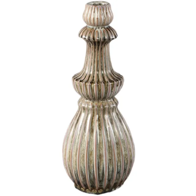 PTMD Vaas Myrtle - Beige - 13x13x35cm