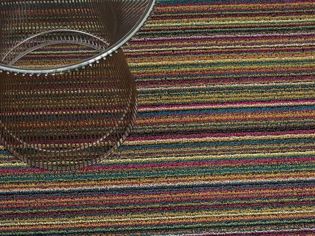 CHILEWICH doormat 46x71cm Skinny Stripe orange divers