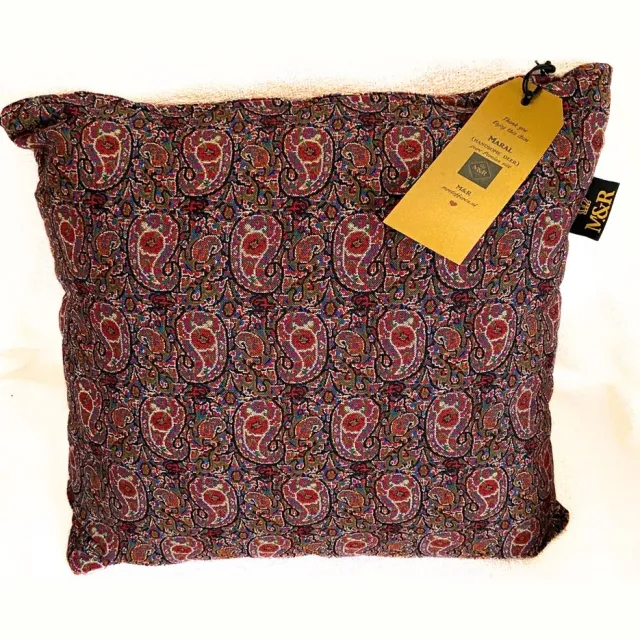 M Design M&R design sierkussen hoes woonkamer 40x40 dubbelzijdig Perzisch zijde handgeweven Maral rood, blauw